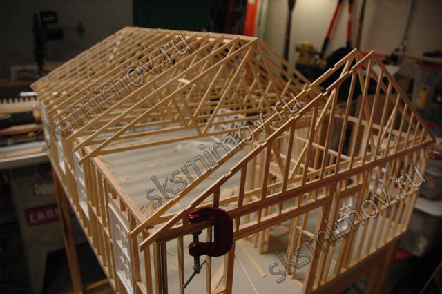 Каркас двускатной крыши